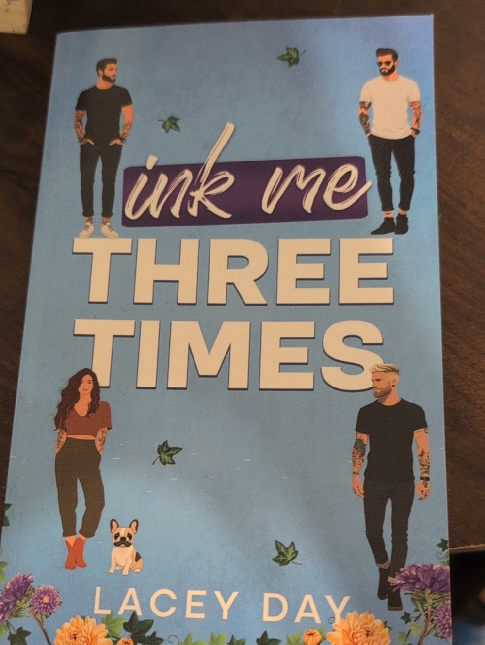 "Ink Me Three Times" Wall Art Print in Light Blue